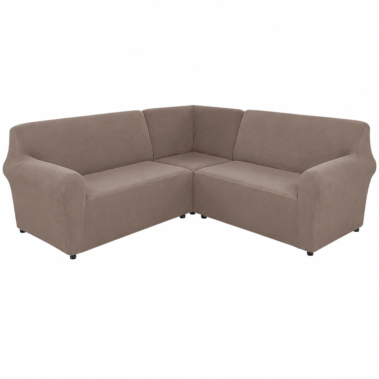 MINGPINHUIUS Samt L-Form Sofabezug, rutschfest und waschbar, idealer Schutz für 5-Sitzer Ecksofa