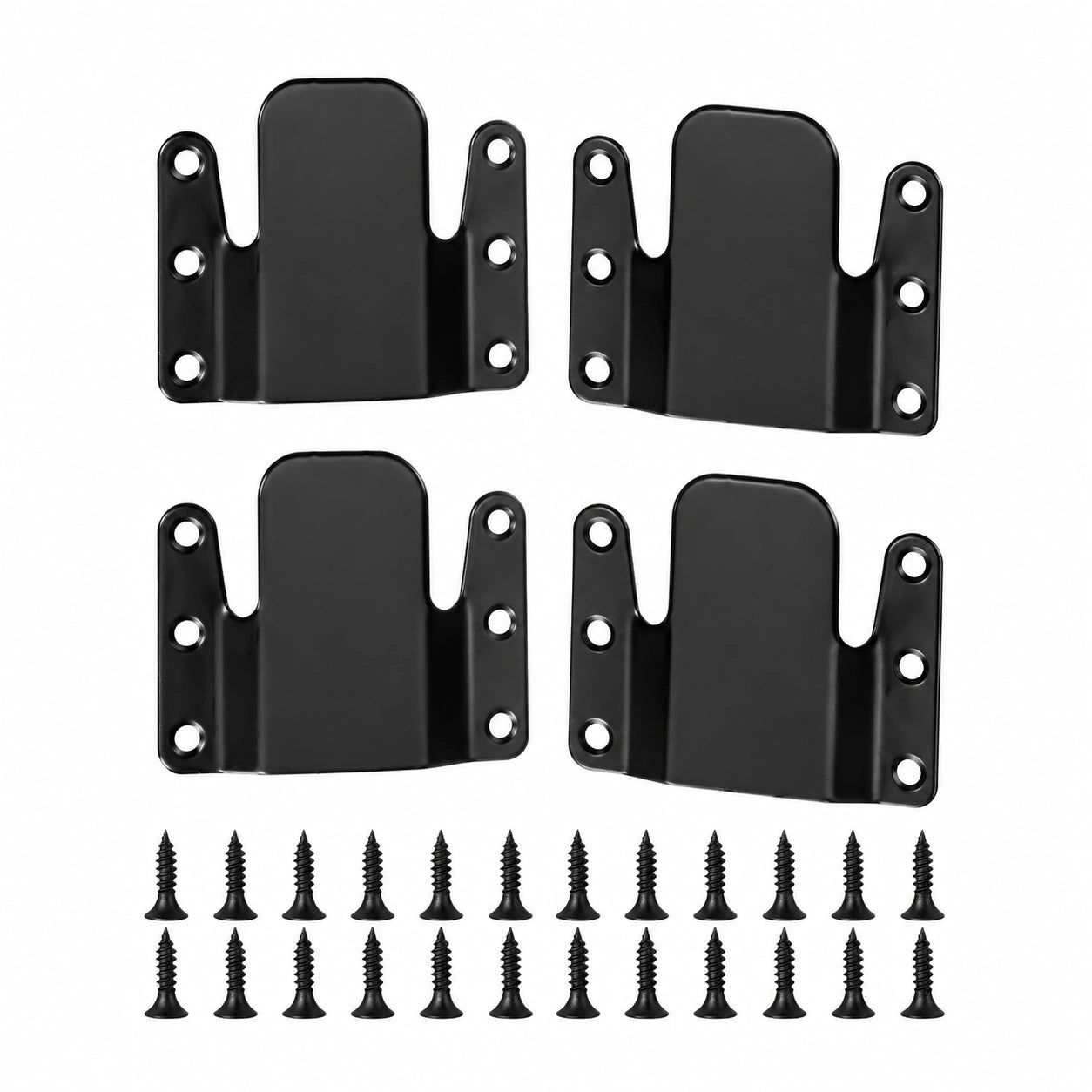 Metall Sofa-Verbinder Clips 4 Stück - Möbelhalterungen mit Schrauben in Schwarz