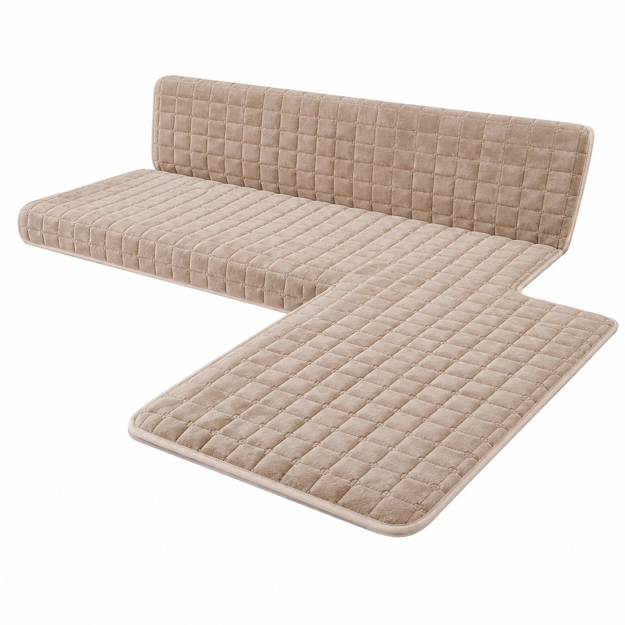 Weicher Flanell-Sofabezug, Rutschfeste Couchdecke für Ecksofa, Waschbar, Braun, 70 x 150cm