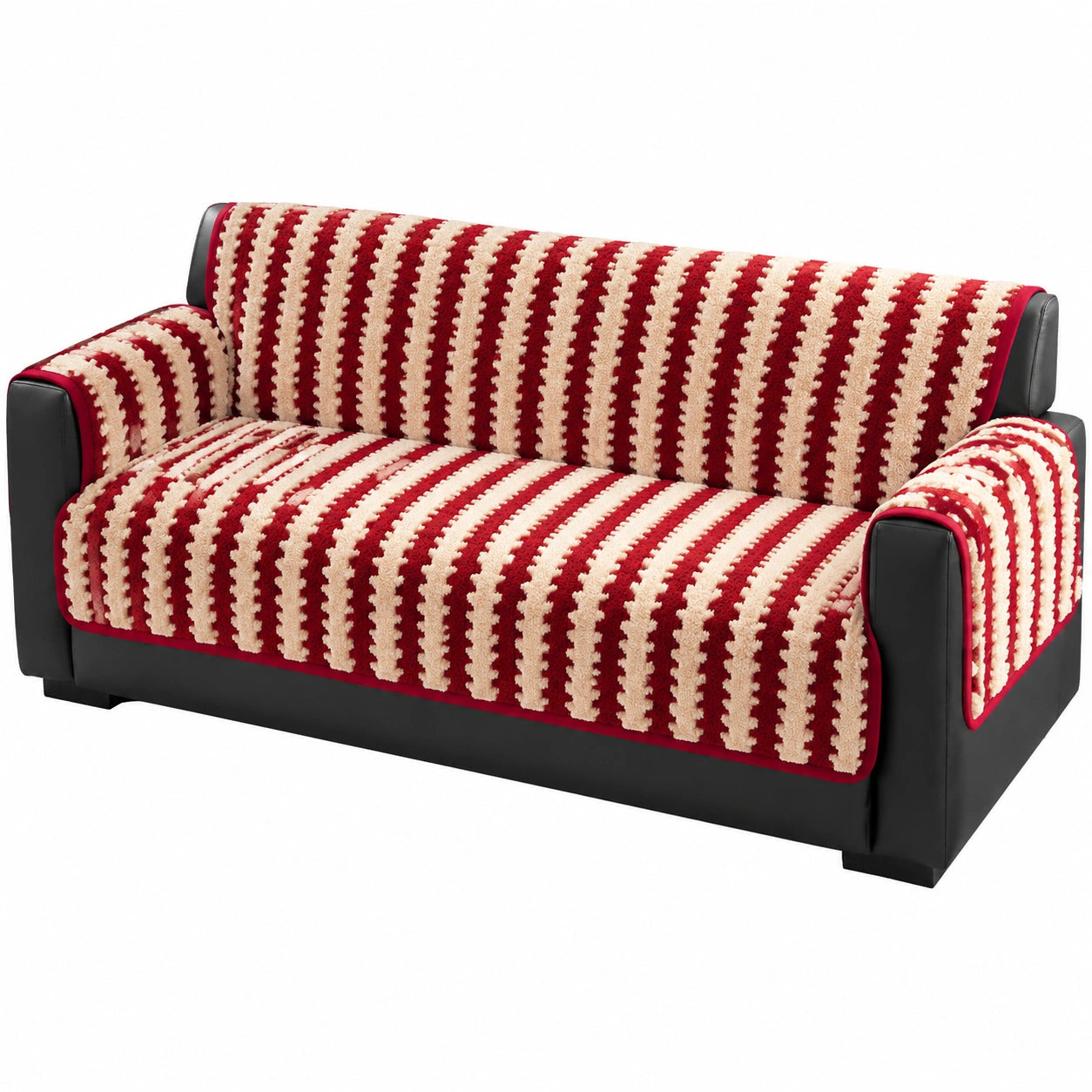 Plüsch-Sofabezug für Ecksofas in L/U-Form, 1/2/3-Sitzer, Hund- und Katzenschutz