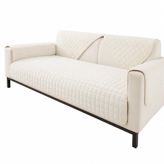 Samt Ecksofa-Überzug, rutschfeste Couch-Schutzhülle