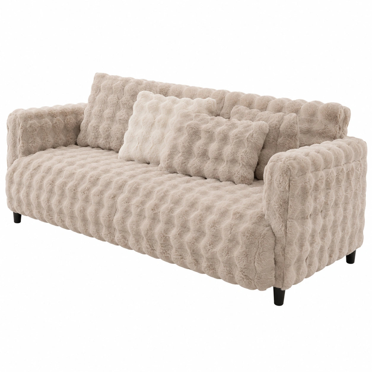 Plüsch Sofabezug für L-Form/U-Form/Ecksofa – Wärme & Schutz in Braun