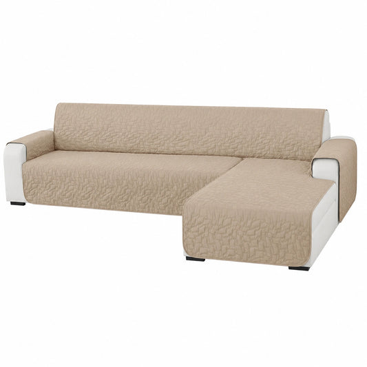 Wasserdichter L-Form Sofabezug, Rutschfest für 3-Sitzer Ecksofa, Beige, 255cm