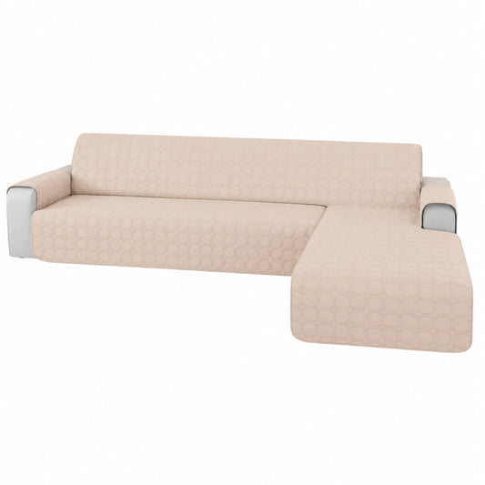 Ystyle Wasserdichte 3-Sitzer Ecksofa Husse, Reversible Abdeckung für Katzensichere Nutzung, Beige
