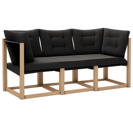 Gartenmöbel-Set aus Akazienholz, wetterfest, weiß, modernes Design