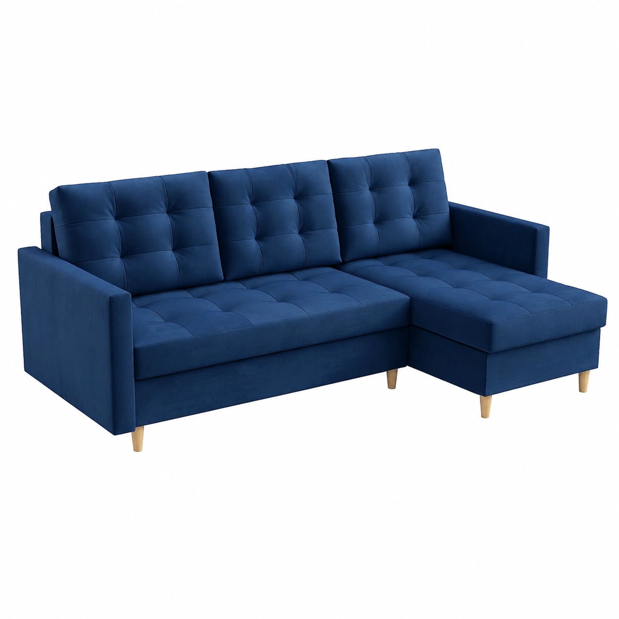 Modernes Ecksofa mit Schlaffunktion und Stauraum, 3-Sitzer, 224 x 144 x 95 cm