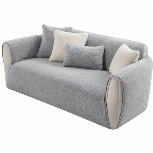 Samt Sofaüberzug für 1-4 Sitzer, rutschfeste, winterfeste Abdeckung, ideal für Haushalte mit Haustieren