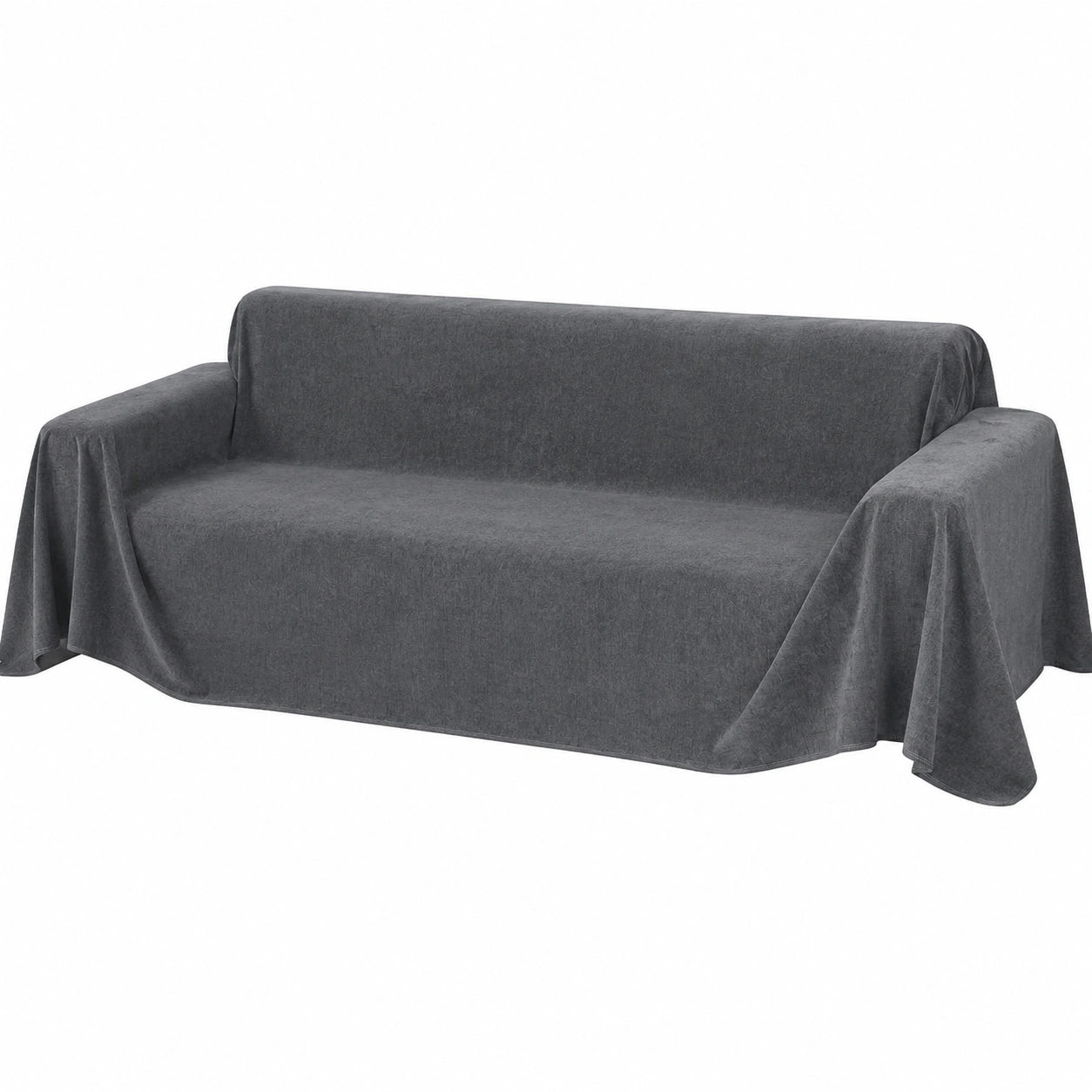 Royhom Wasserdichter Kratzschutz für Katzen auf Sofa, Rutschfeste Chenille Couchüberwurf, Ecksofa L-Form Schondecke in Grau, Größe 300x180 cm