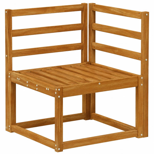 Robustes Ecksofa aus Akazienholz für den Außenbereich, 63x63x73 cm