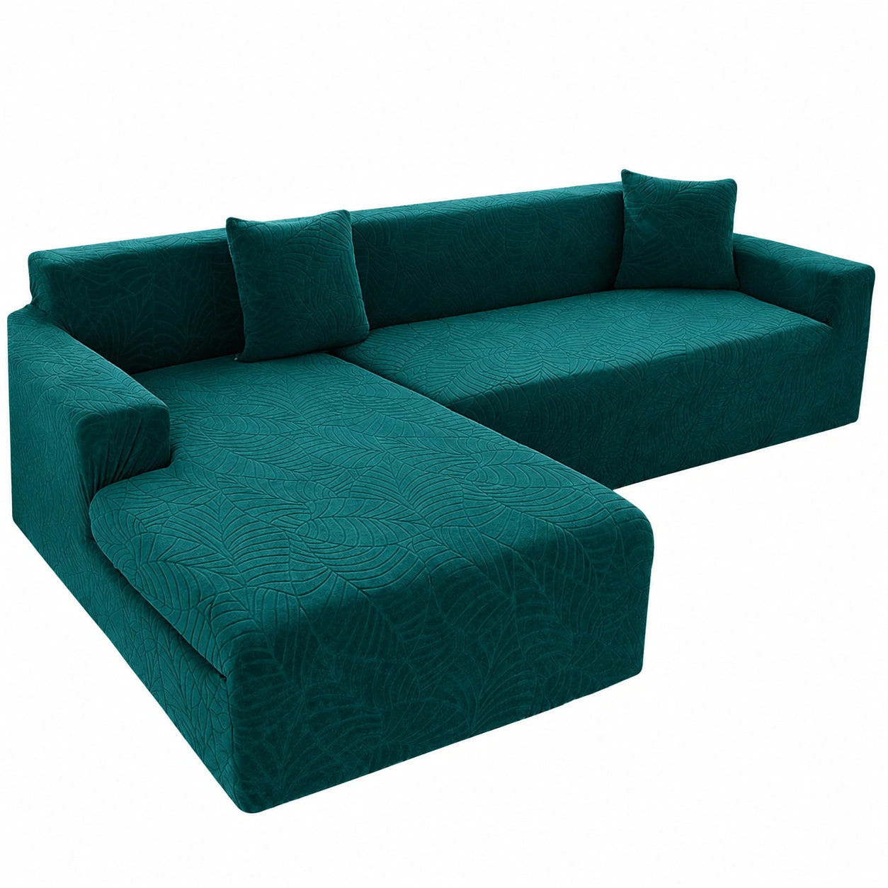 Elastischer Sofabezug für Ecksofas, inklusive Kissenbezug und Schaumstoffstäbe, passend für verschiedene Sitzplätze, ideal für L-förmige Sofas