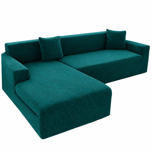 Elastischer Sofabezug für Ecksofas, inklusive Kissenbezug und Schaumstoffstäbe, passend für verschiedene Sitzplätze, ideal für L-förmige Sofas