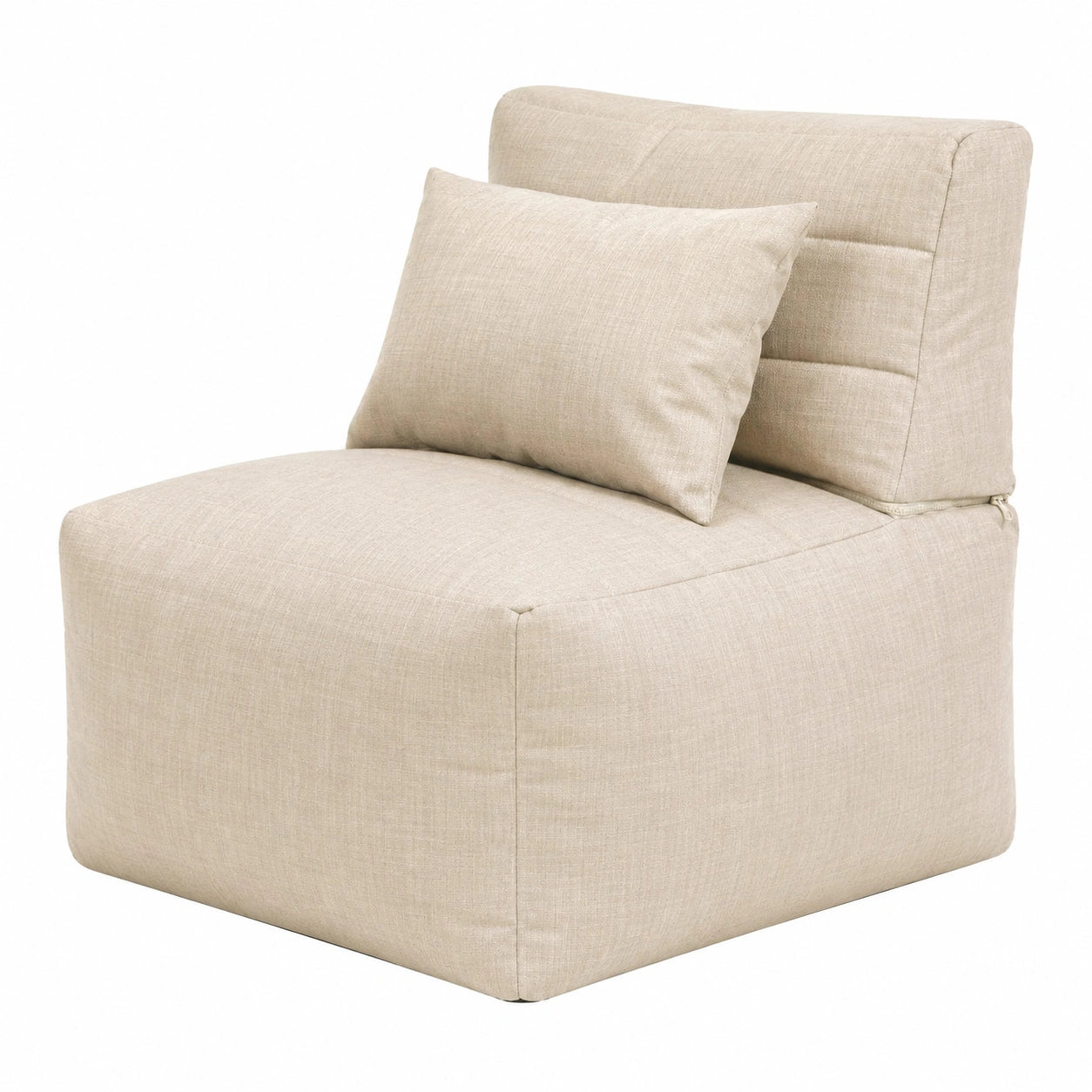 Bequemes Modulares Sitzsack-Sofa für Drinnen und Draußen, Beige