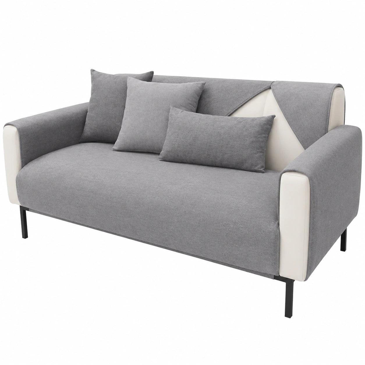 Hochwertiger Sofabezug für verschiedene Sofagrößen, rutschfest und idealer Schutz für Haustiere, geeignet für L-Form und U-Form Sofas, 110x210cm