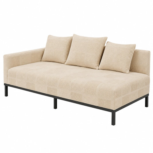 Cord Sofabezug für Ecksofa, Couch und L-Form Sofa, Rutschfester Sofaschoner in Hellkaffee, 70x150 cm