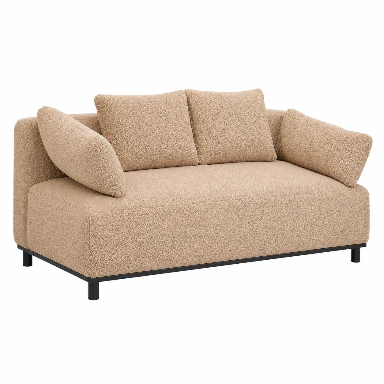 LINGKY Luxus Samt Sofabezug für Mehrsitzer & Ecksofas, Rutschfester Schutz für Haustiere, Weicher Couchüberwurf in Kaffee, 90x210cm