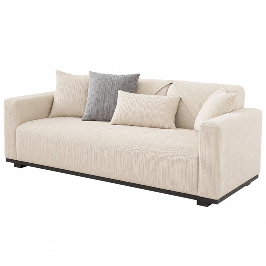 Rutschfester Sofabezug, Universeller Schonbezug für 1-4 Sitzer, Waschbar und Weich, Für L- & U-Form Sektionssofa, Beige, 70x70cm