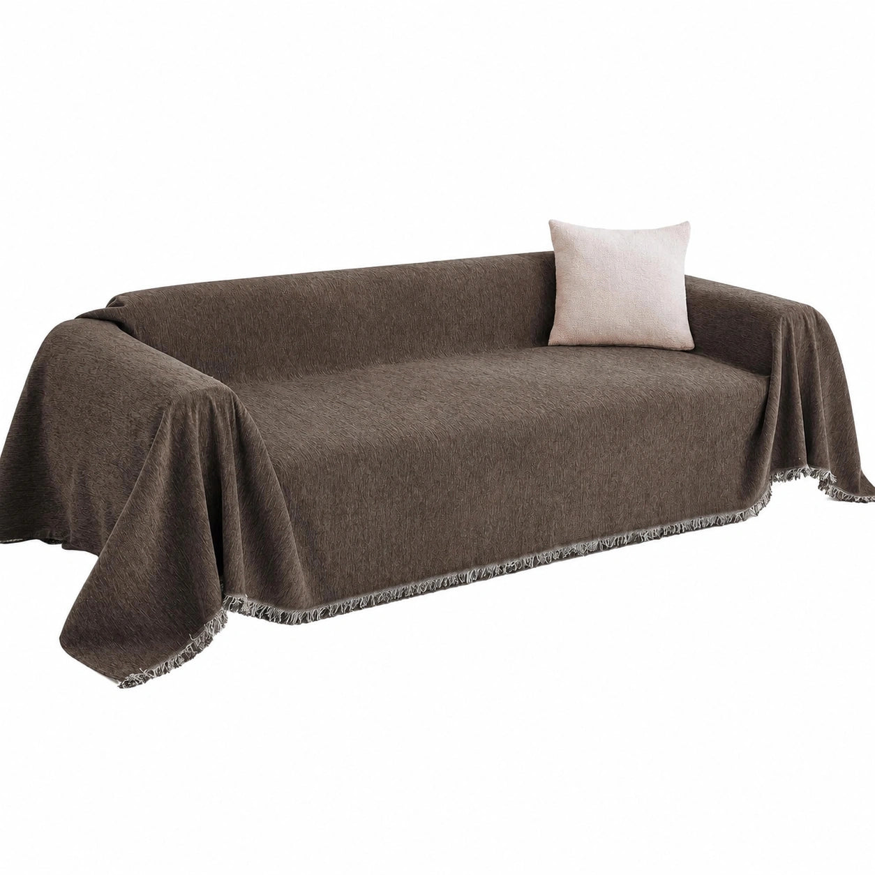 MYSKY HOME Sofa-Schonbezug 3-Sitzer Ecksofa, Haustierfreundlicher Sofaschutz in Dunkler Schokolade, 230 x 300cm
