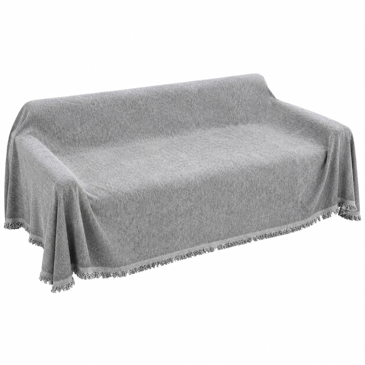 Grauer Sofabezug 180x300cm für 2/3-Sitzer, Ecksofa und L-Form - Cord Hundeschutz